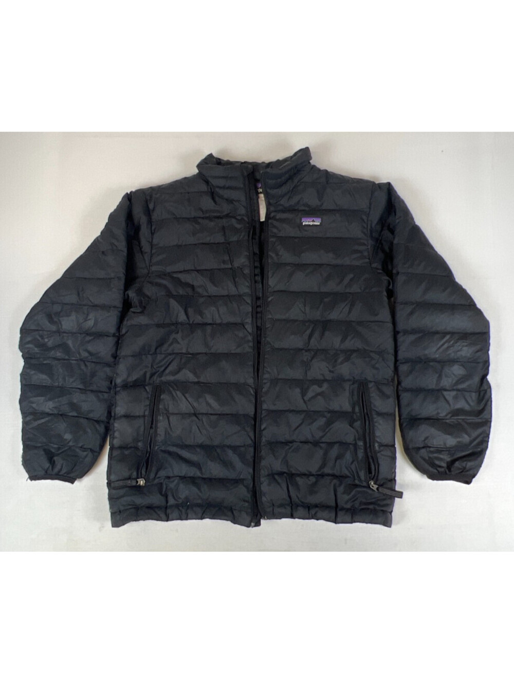 Patagonia Boy's L (12) Black Down Puffer Jacket Outdoor Winter Coat